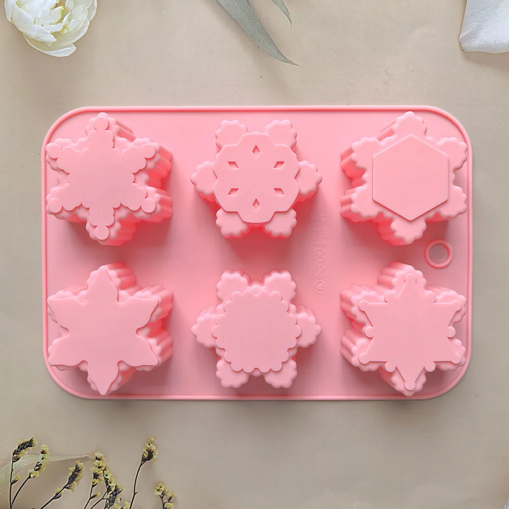 Snowflake Shaped Silicone Mold, Food-Grade Reusable Mould for Chocolate Candy Cake Baking,  DIY Baking Tool for Kitchen & Craft factory