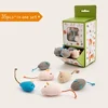 35 Topolini Colorati con Erba Gatta + Scatola Espositiva