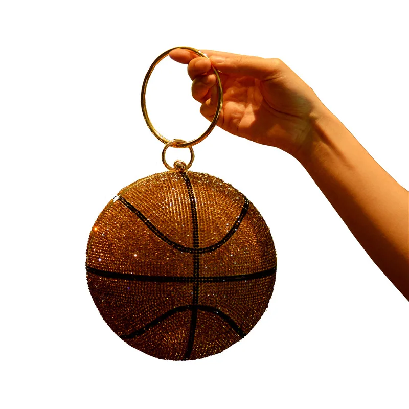 crystal basketball purse