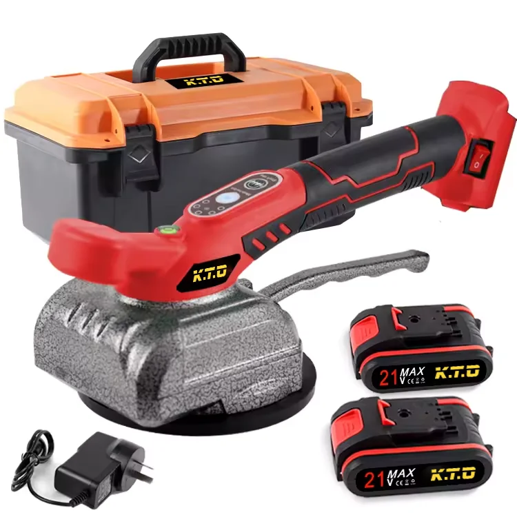 21v Automatic Tile Vibrator Leveling Machine 5 Speed Adjustable Suction Cup  Hand-held Tile Vibration Tiling Machine