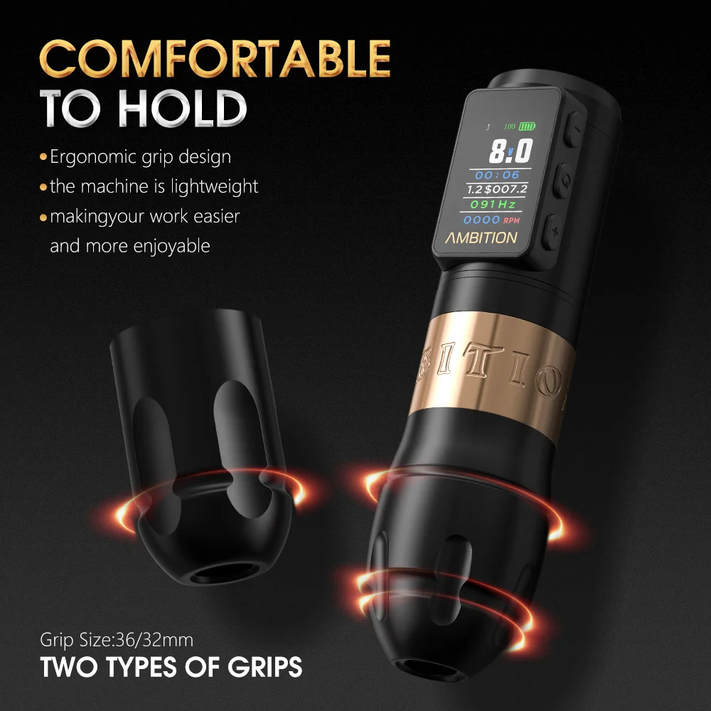 Ambition Vibe Max Tattoo Pen Machine - Professional & Wireless