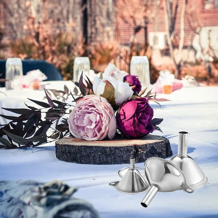 Трехкомпонентная Воронка Из Нержавеющей Стали, Бытовая мини-воронка для наполнения эфирным маслом специй