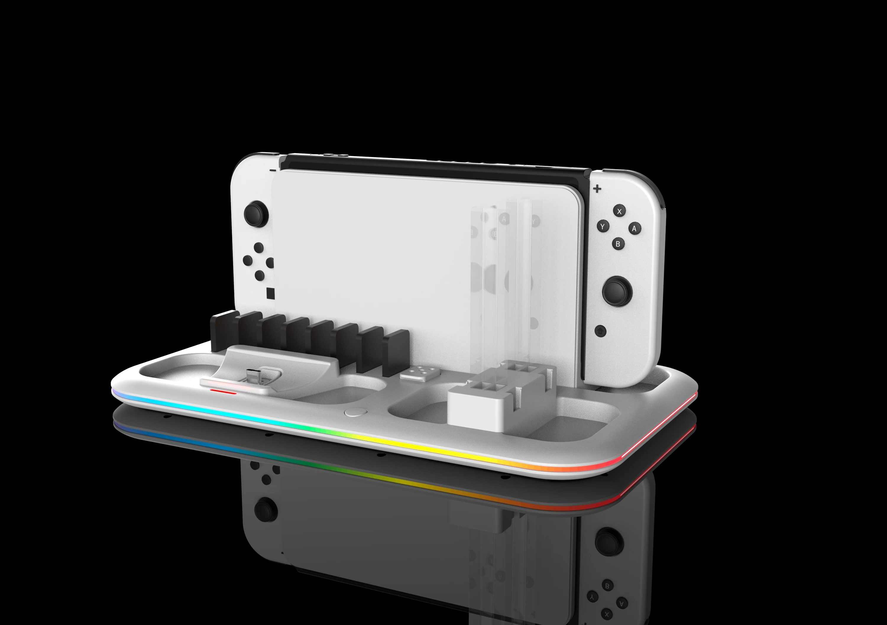 SaitakeNsスイッチ充電ドックと4つのJoyconポートコントローラー