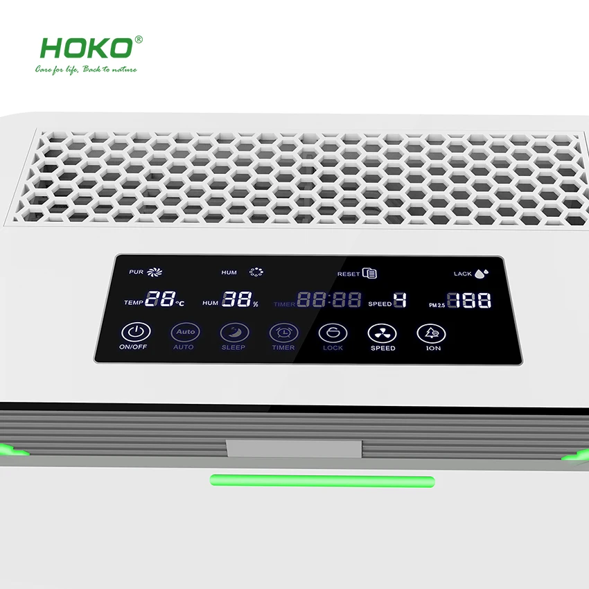 Portable Smart HEPA Air Purifier Humidifier with UV Lamp Ozone Generator Electric Home Humidity Controller for Household Use