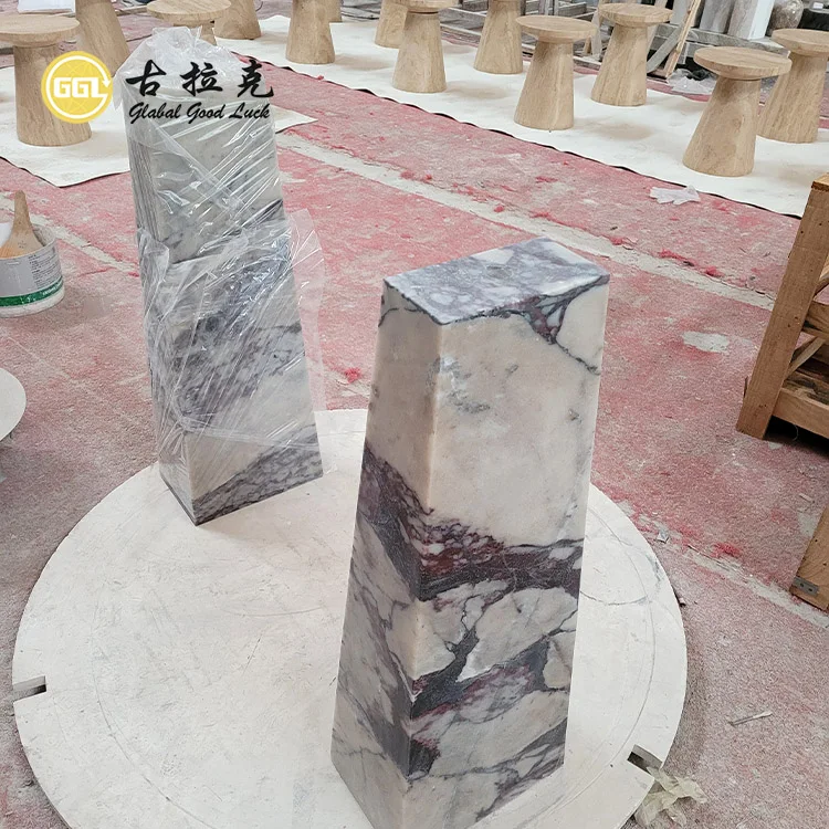 Nature Luxury Stone Custom Design Calacatta Viola Marble Table