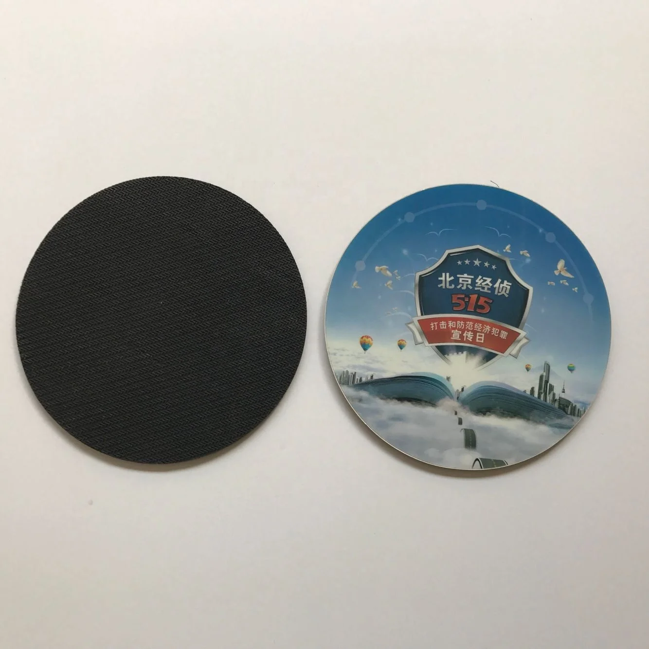 Custom Gift Logo Printed Recycled Plastic Rubber Drink Coaster