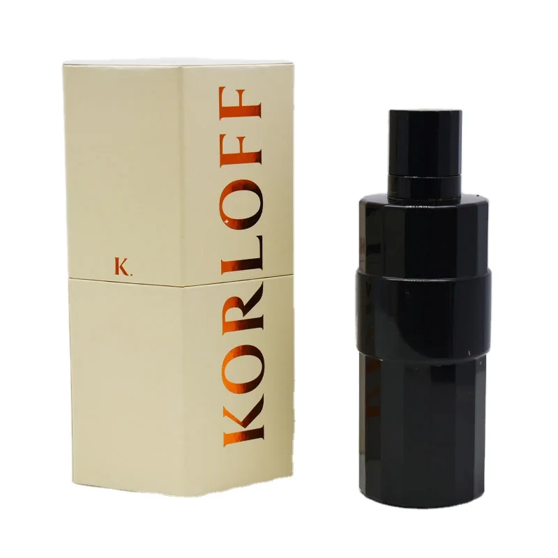 Cream Color Hexogonal Multi Faces Style Sample Cosmetic Glass Jar Perfume Bottle Paper Packaging Carton Paper Box with Foil Hot factory