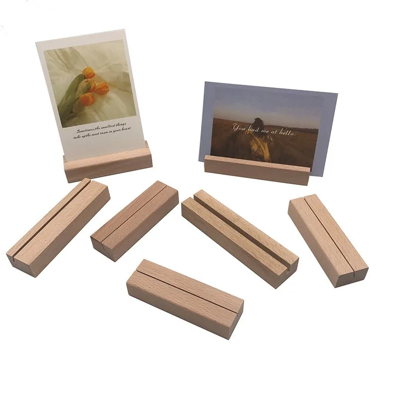 Manufacturers Supply Solid Wood Card Base Beech Card Holder Desktop