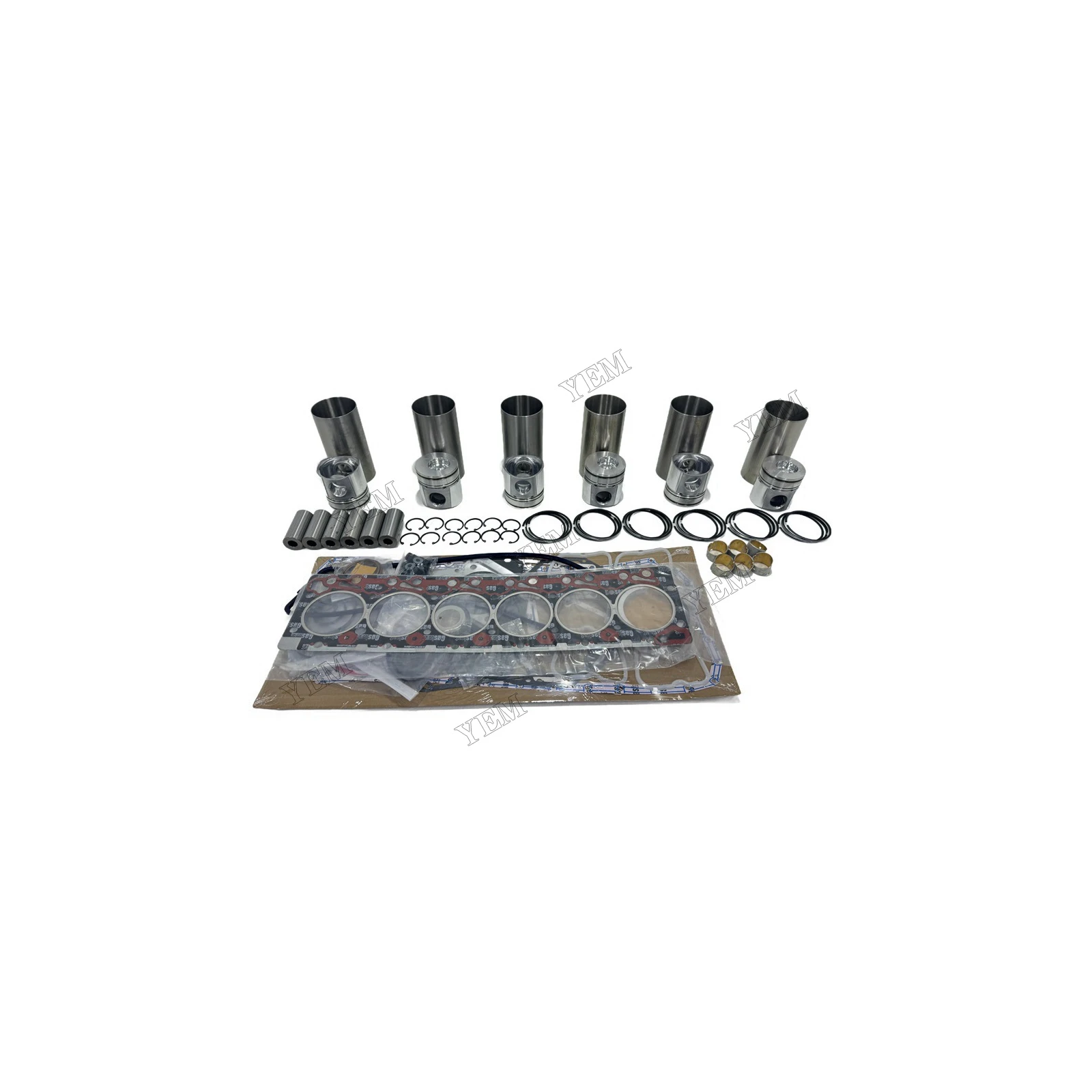 Overhaul Kit With Gasket Set Compatible for Komatsu 6D102 Engine Spare Parts