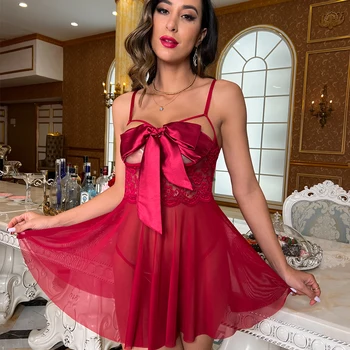 Chemise Babydoll Lingerie Nuisette Dentelle Langery Women Sexy Lace ...