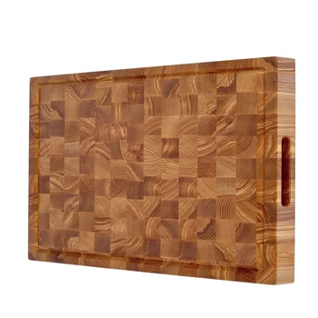 End Grain Acacia Wood Butcher Block Cutting Board Extra Thick Large ...