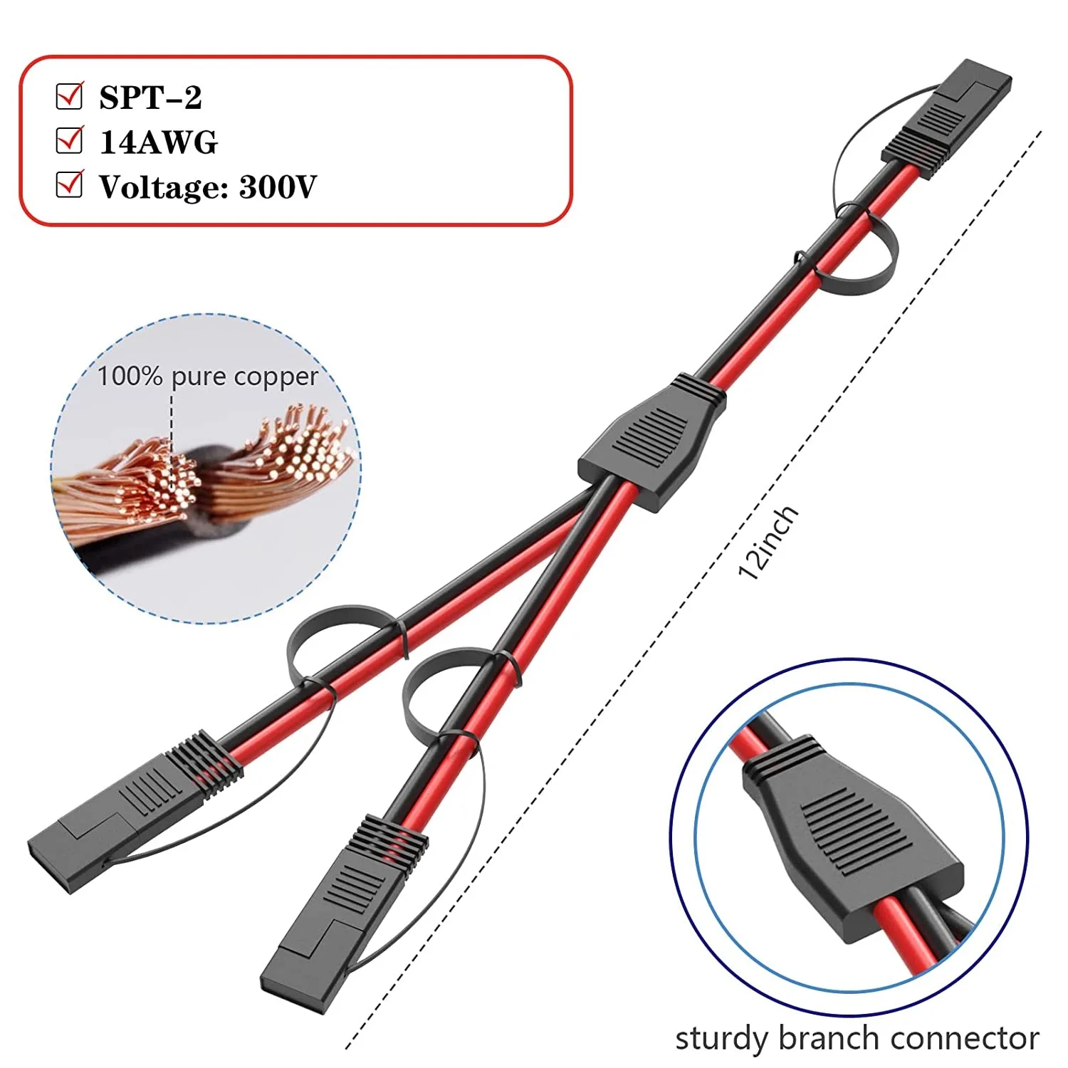 product 2pin way 16 awg waterproof electrical connector  male and female type 16 awg wiring harness-1