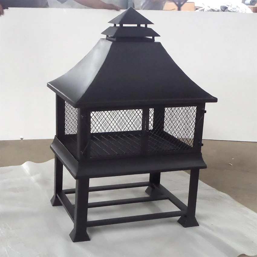 Bronze Garden Patio Steel Outdoor Fireplace With Logstore Buy Outdoor Fireplace,Patio