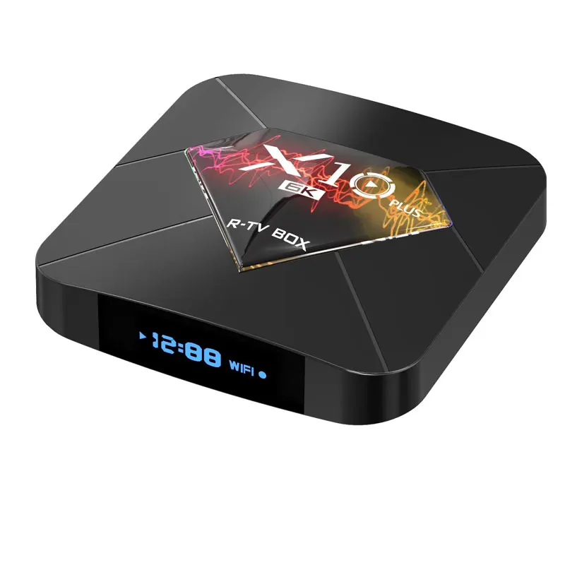 6k Smart Android Tv Box Allwinner R-TV BOX X10 PLUS Android Smart Tv Box