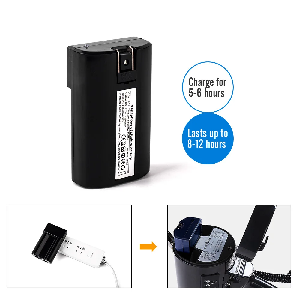 ABS 50W  Multifunction Handheld Megaphone Speaker Loudspeakers