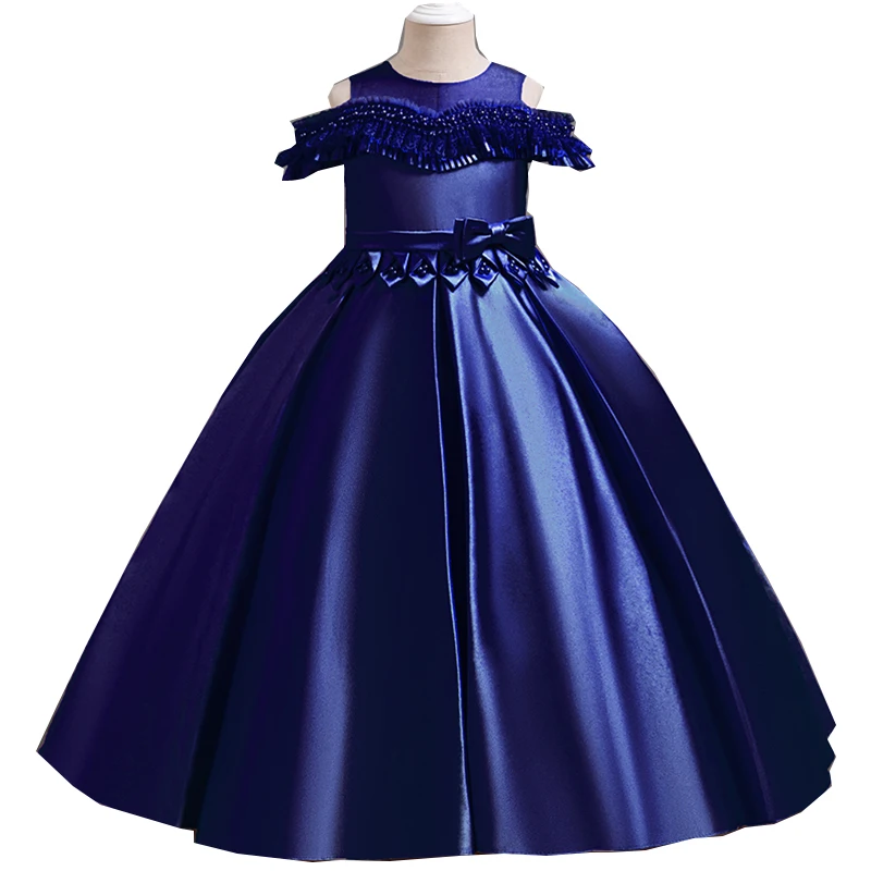 X53 Girls Long Frock Designs Wholesale Little Girls Pageant