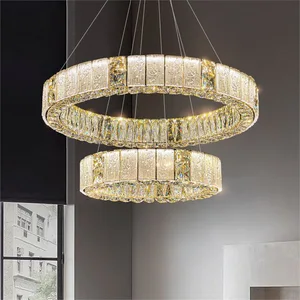 Luxurious High-End Crystal Chandelier for Dining Living Master Bedroom Adjustable Height Elegant Style