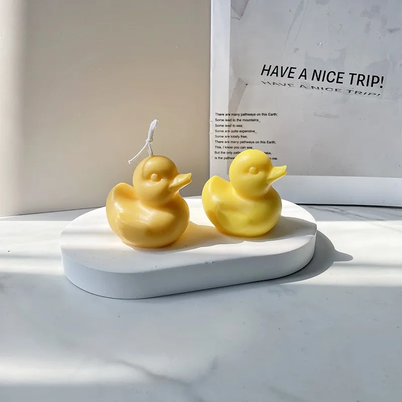 中国工場直送 3D 小さな黄色いアヒル アロマセラピー 石膏キャンドル