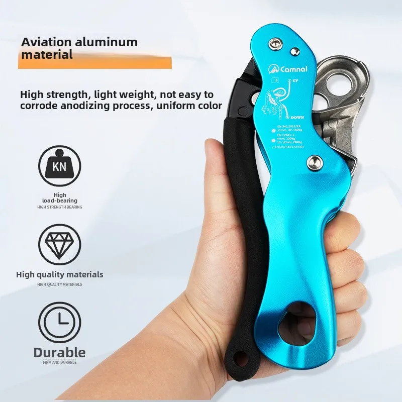 Camnal Anti-Panic Hand Control Rapid Descent Climbing Equipment Descender Rock Climbing Rappelling Fall Protection