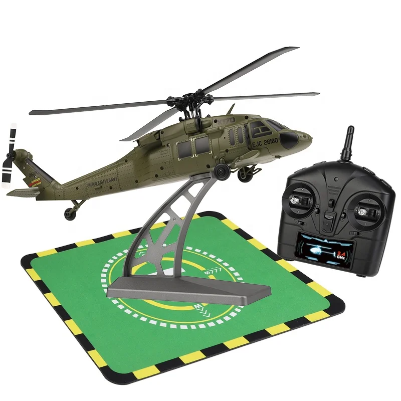 WLTOYS XK K170 Black Hawk UH-60L 4CH Helicóptero RC RTF Controle