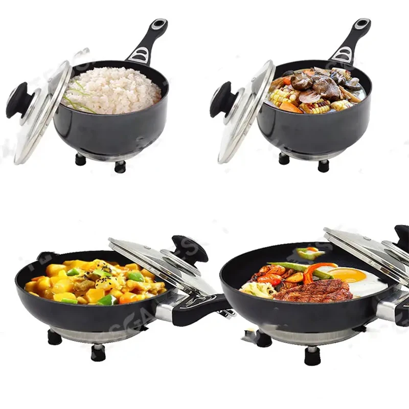 Portable 12V/24V Car Electric Frying Pan Car Truck General Plug-in  Cigarette Lighter Saucepan