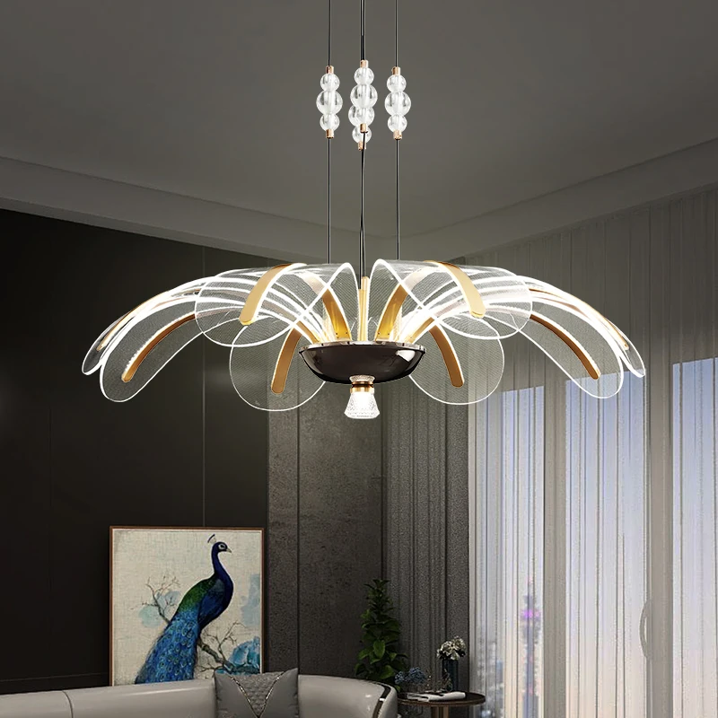 Acrylic light guide plate design Nordic decorative gold ceiling lights ...