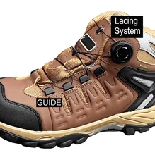 no tie  steel wire lacing  boot system dial quick lace system  for safety boot skate boots