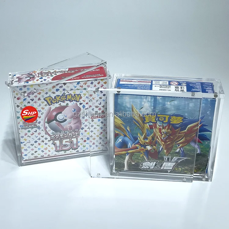 SHP Magnet Expansion Pack Pokemon 151 Japanese Booster Box Acrylic Display  Case With Round Corners Japan Booster Box Large Size