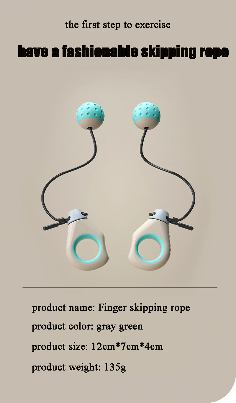 odm fingertip finger ring jump rope with weight ball skipping rope for fitness aerobic exercise for home-2