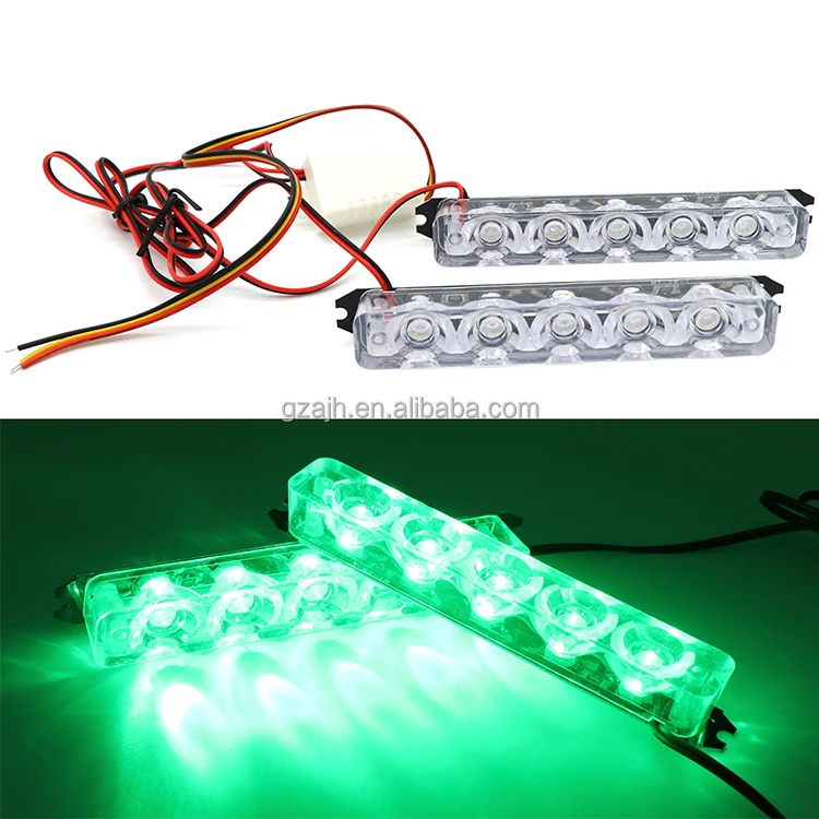2pcs Strobe Warning Light 5 Led Car Truck Motorcycle Flashing Emergency