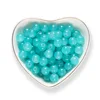 8mm Imitation Jade Glass Beads - Lake Blue