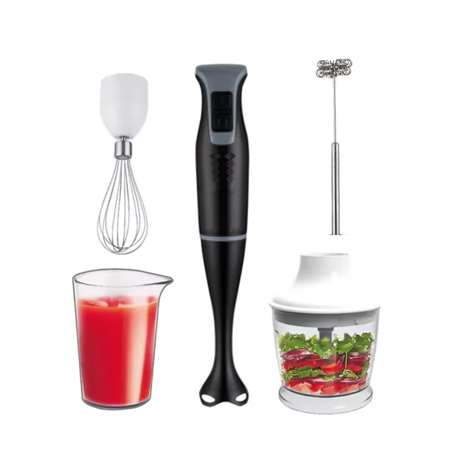 Multifunctional 4-in-1 Electric Hand Blender Set New Design Immersion Stick for Household Use Two Speed Mixer for Soup