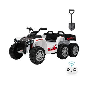 Unisex 12V Kids Electric ATV Sport Ride-On Car 6 Wheels With Remote Control Plastic Battery Powered Toy Car for Kids to Drive