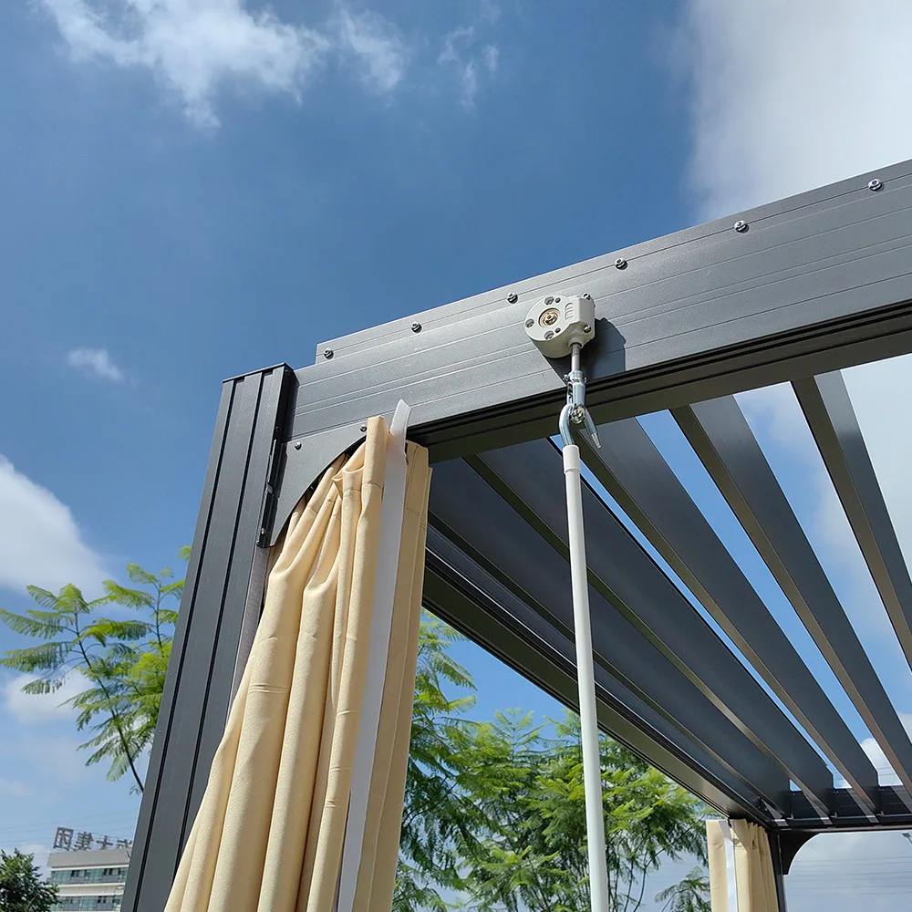 All Season Electric Shutter Aluminium Pergola Canopy Garden Patio