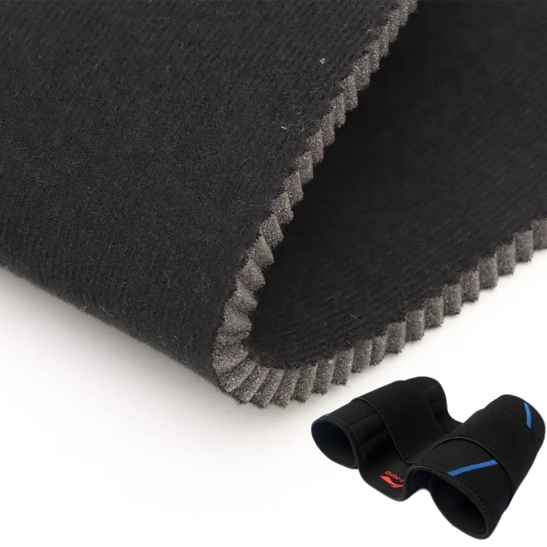 Popularny produkt eksportowy pluszowy dwustronnie laminowany materiał piankowy do taśmy do immobilizacji złamań/ochronnego pasa lędźwiowego/pasków z zatrzaskami Velcro