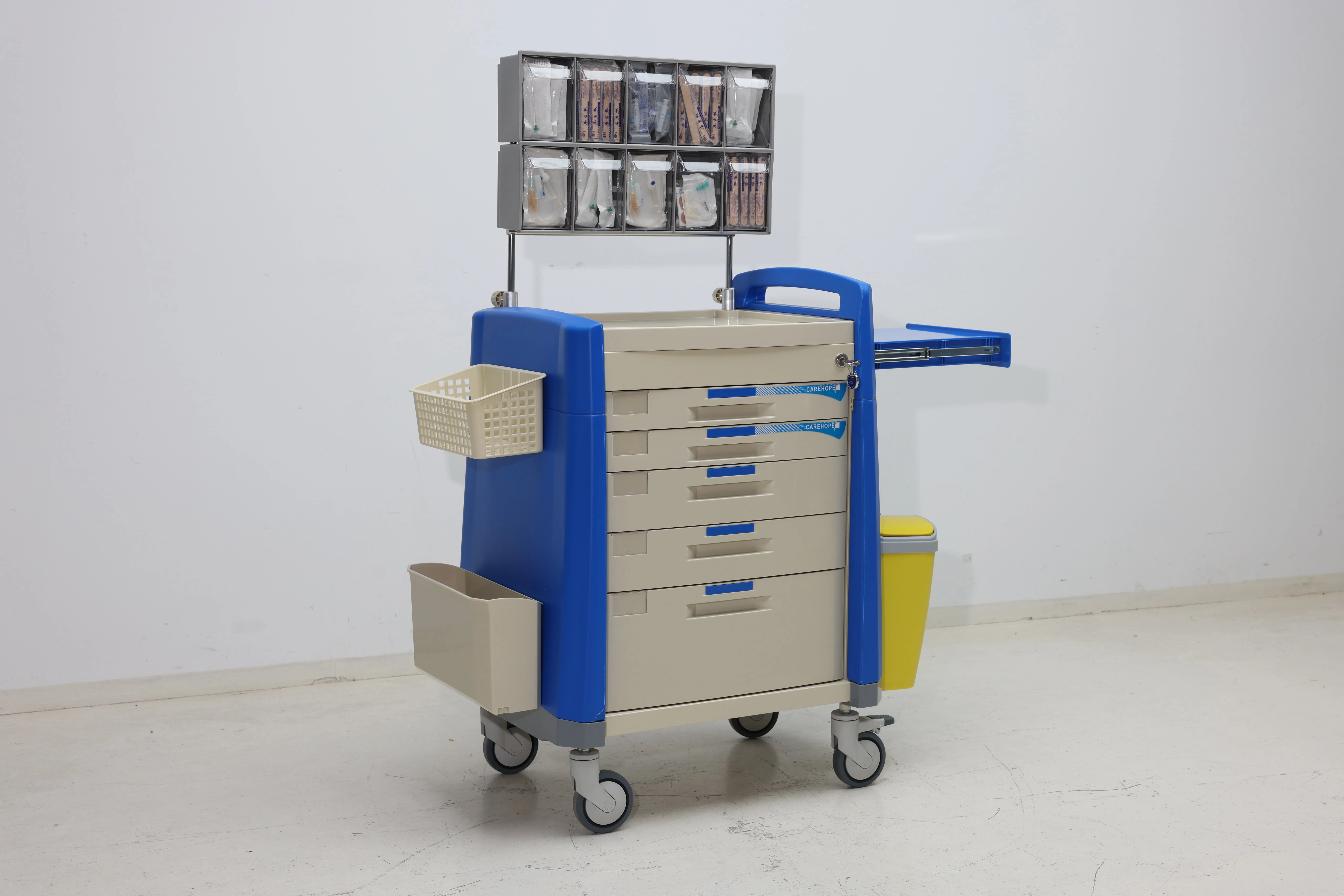 Modern ABS Mobile IV Therapy Station with Expandable Work Surface Convenient for Hospital Mall Hotel Supermarket Use 2