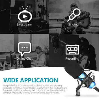 NEEWER USB Microphone 192KHZ/24Bit Plug & Play Computer Cardioid Mic Podcast Condenser Microphone+Professional Sound Chipset detail image