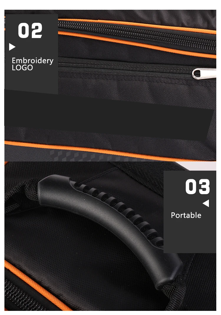 Factory Direct Custom Bowling Bags Sports Functional 2 Ball Trolley