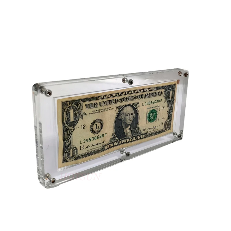Acrylic Banknote Frame - Clear, Foldable, and Eco-friendly