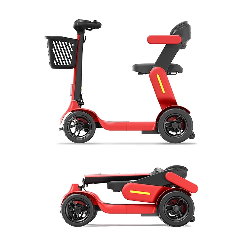 Speed adjustable with the comfortable seat electric scooter quick manual folding mobility scooter portable for elderly -BZ-XH01