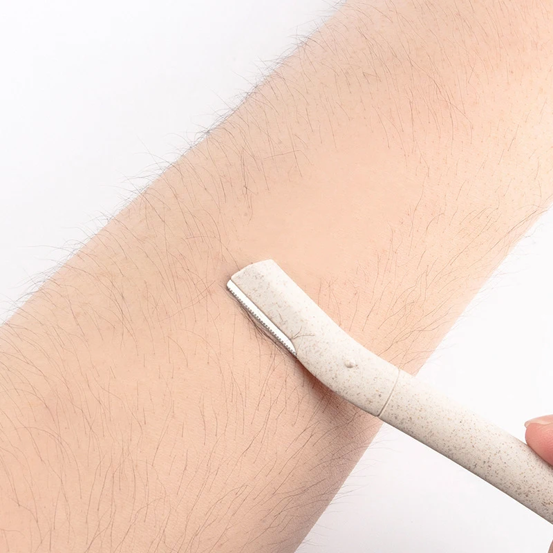 Eco Friendly Wheat Straw Biodegradable Eyebrow Trimmer Tool Makeup Facial Hair Eyebrow Razor