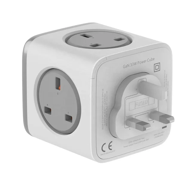 20W-UK  multifunctional Cheap durable Power cube with extended cable table socket with cable plug