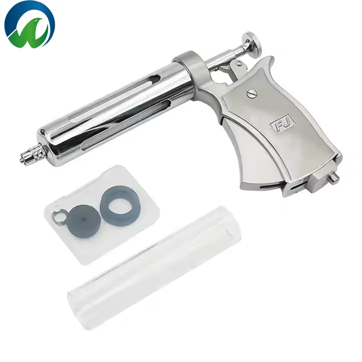 50ml Stainless Steel Semi-Automatic Veterinary Vaccine Poultry Injection Syringe Continuous Injection Gun Reusable Animal