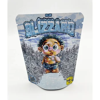 High Quality 3.5g & 7g Glossy Hologram Stand-Up Mylar Zipper Bags Customized PET Plastic Food Packaging Candy Snack Packaging