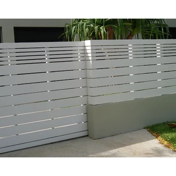 Factory Direct Supply High Quality Anti-climb Privacy Aluminum Horizontal Slat Fence