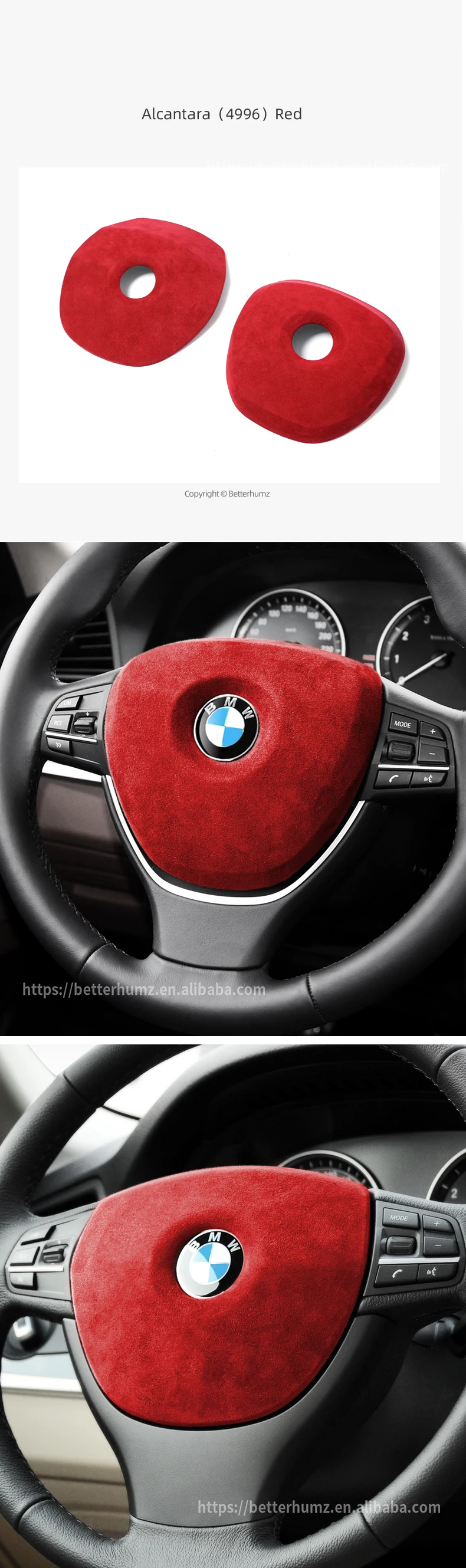 BETTERHUMZ Alcantara Wrap volante per auto copertura Airbag decorazione  cornice cornice adesivo per BMW X3 F25 2011-2017 accessori - AliExpress