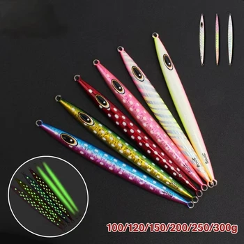 Luminous Lure Iron Plate Fast Sinking 100~400g Heavy Weight Saltwater Trolling Lure for Bass Ocean Beach Fishing – Trolling Lure – view 5