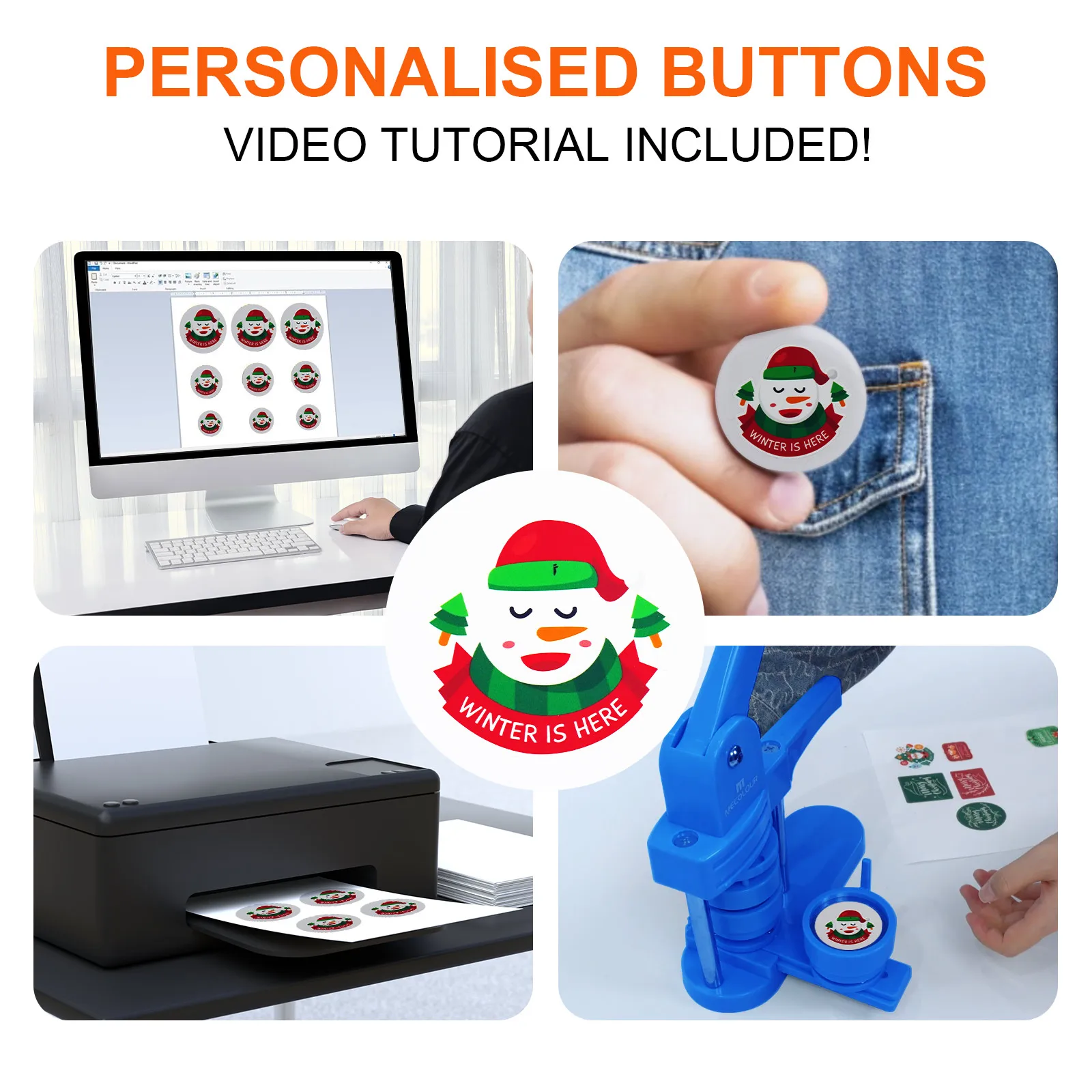 Latest Round Badge DIY Making Machine Plastic Button Maker
