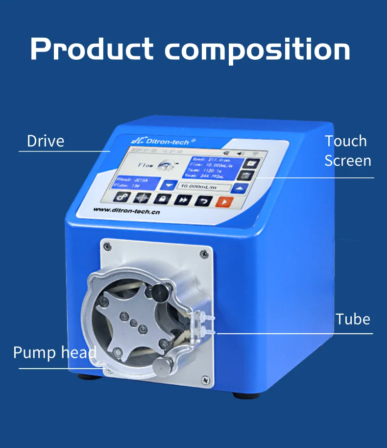 Ditron High Precision Micro Chemical Metering Peristaltic Pump 0.1ml ...