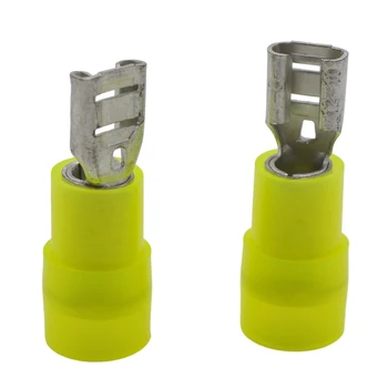 QN-F Type Nylon Insulated Double Crimp Female Quick Disconnects Copper Material Quick Terminal Connection Disconnection
